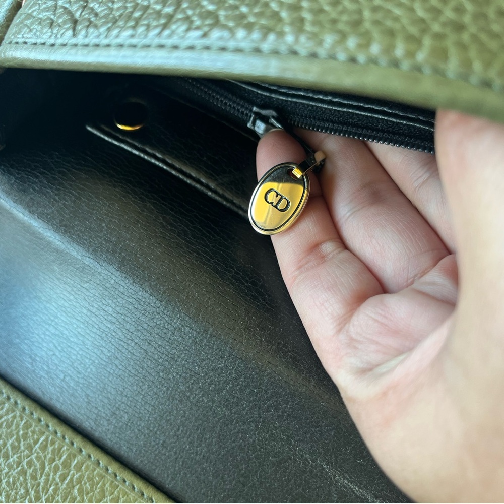 Dior Olive and Tan Leather Crossbody Bag vintage - Picture 7 of 11